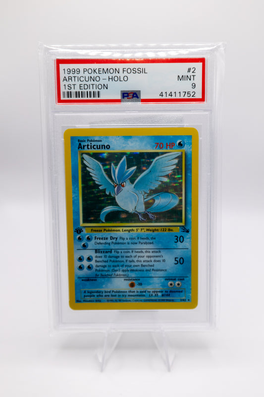 1999 Pokémon Fossil 1st Edition Articuno Holo - PSA 9 (Mint Condition)