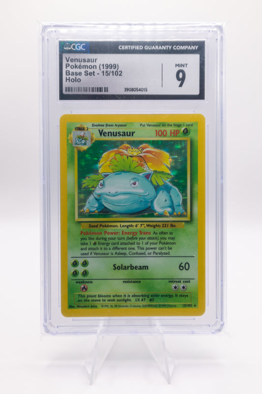 1999 Pokémon Base Set Venusaur Holo - CGC 9 (Mint Condition)